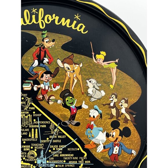 Vintage Disneyland Metal Tin Serving tray 11" California Pacific Ocean Disney - Picture 2 of 12